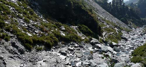 river valley Bhagsu waterfalls